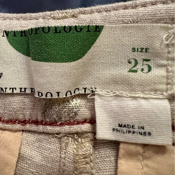 ANTHROPOLOGIE linen shorts with metallic polka dots, 25, generous. - Picture 7 of 8